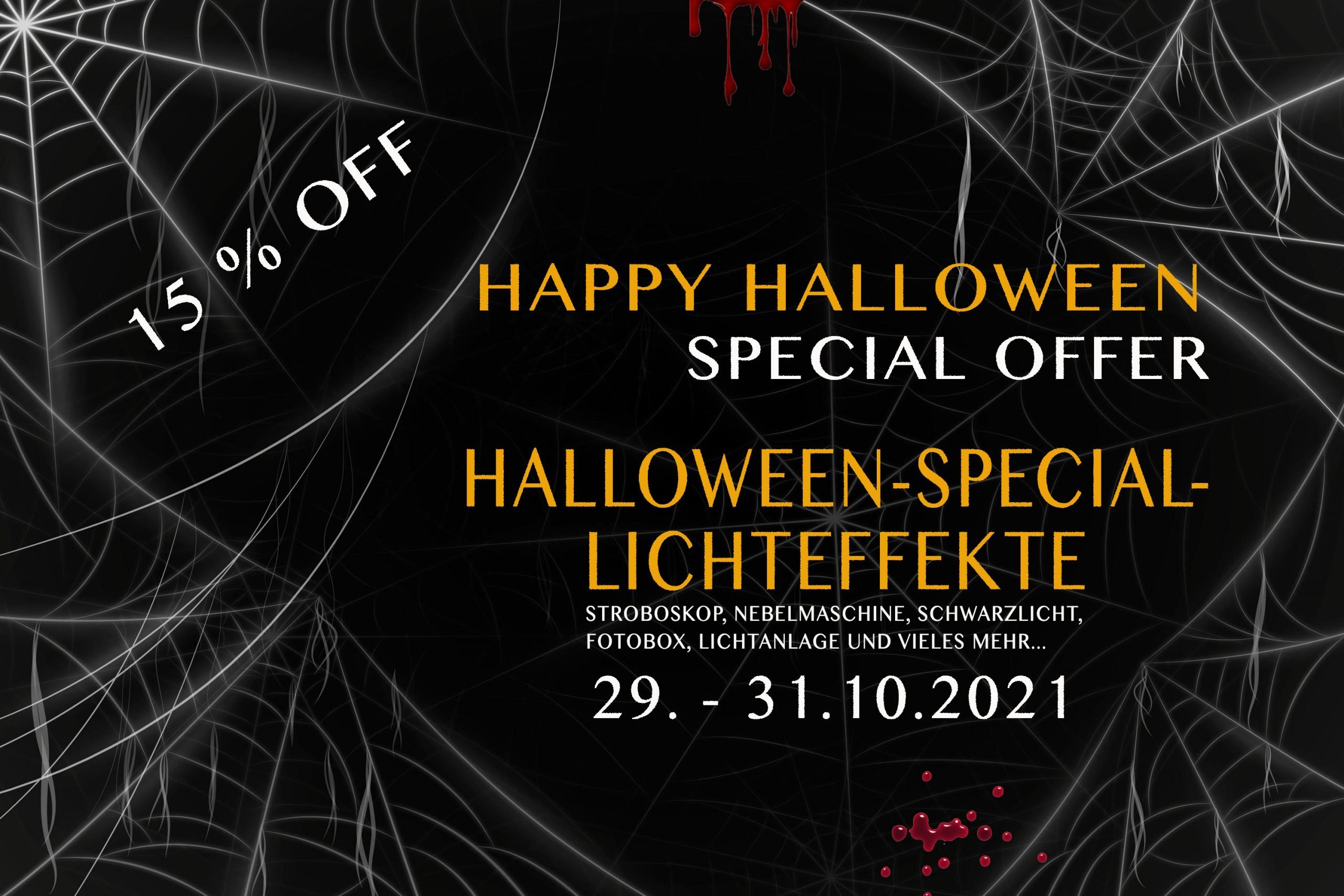 Halloween Lichteffekte mieten in Wismar, Schwerin und Rostock.